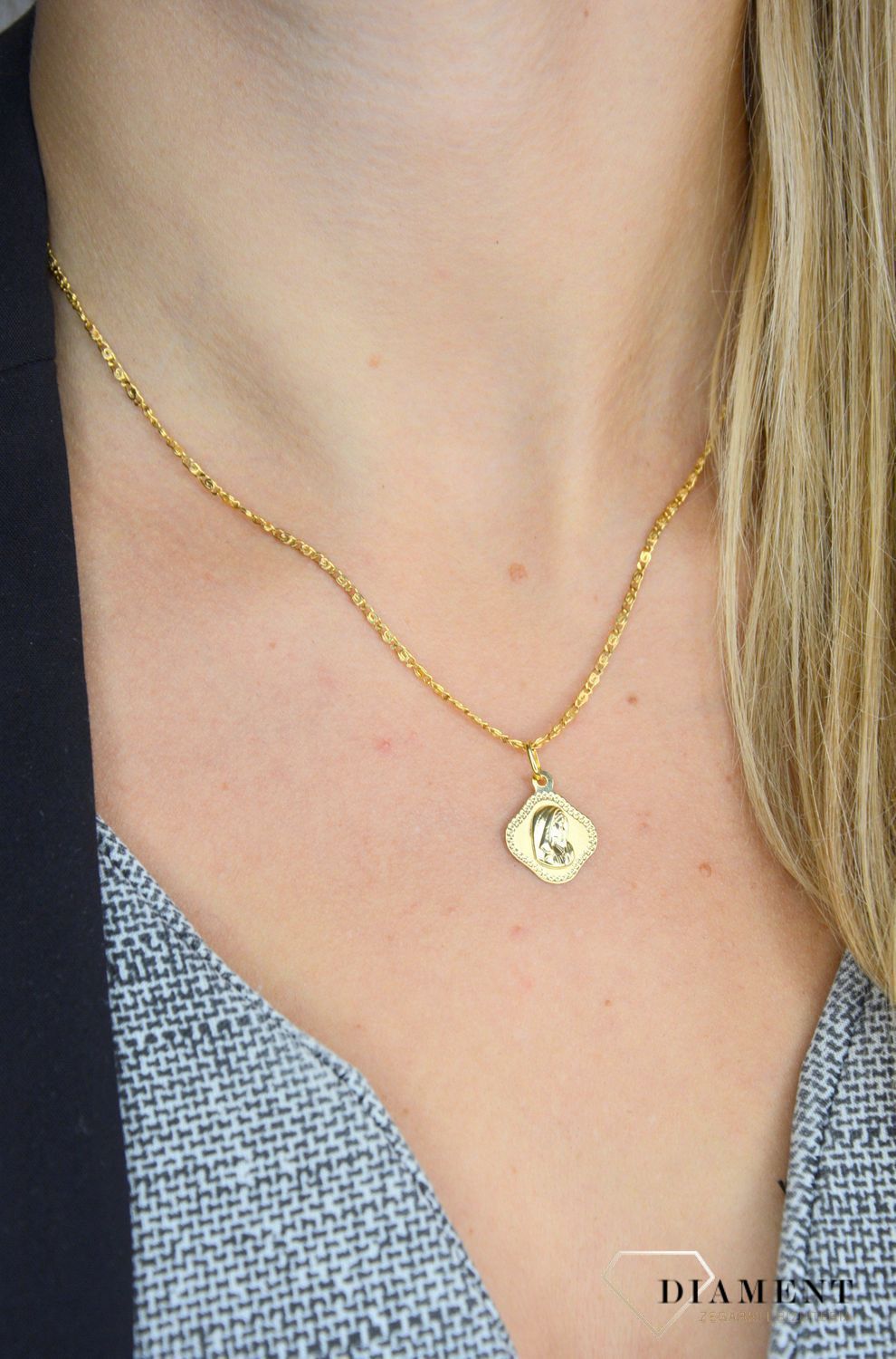 Zawieszka złoty medalik 'Matka Boska' ZA 3794 333.jpg